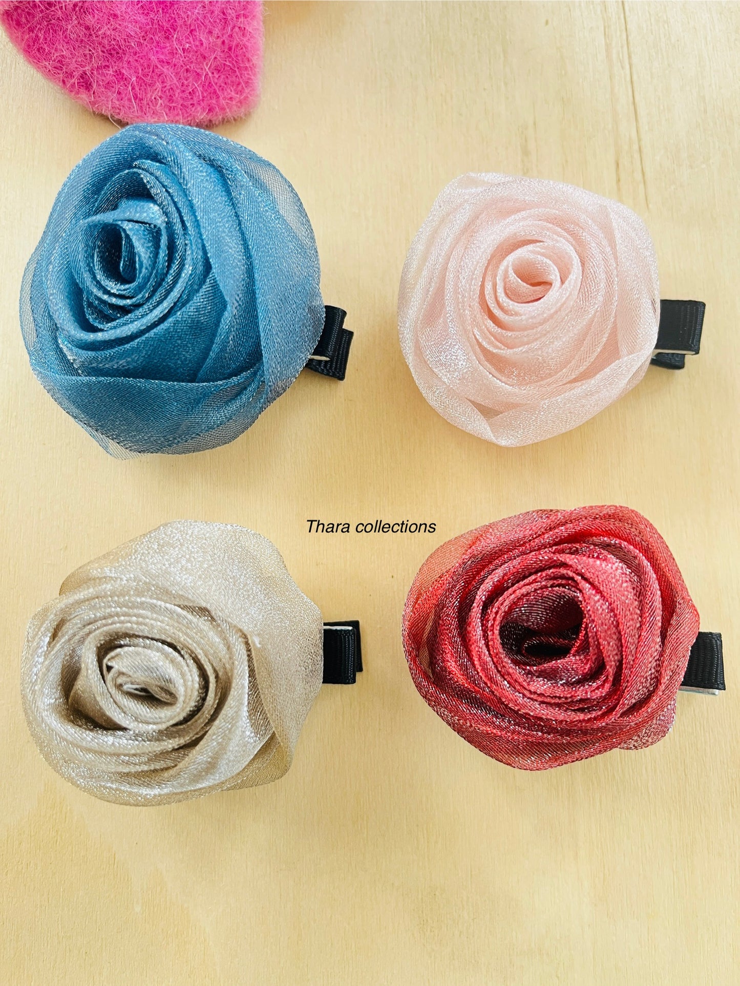 Rosette Radiance Hair Clips – Luxe Bloom Series