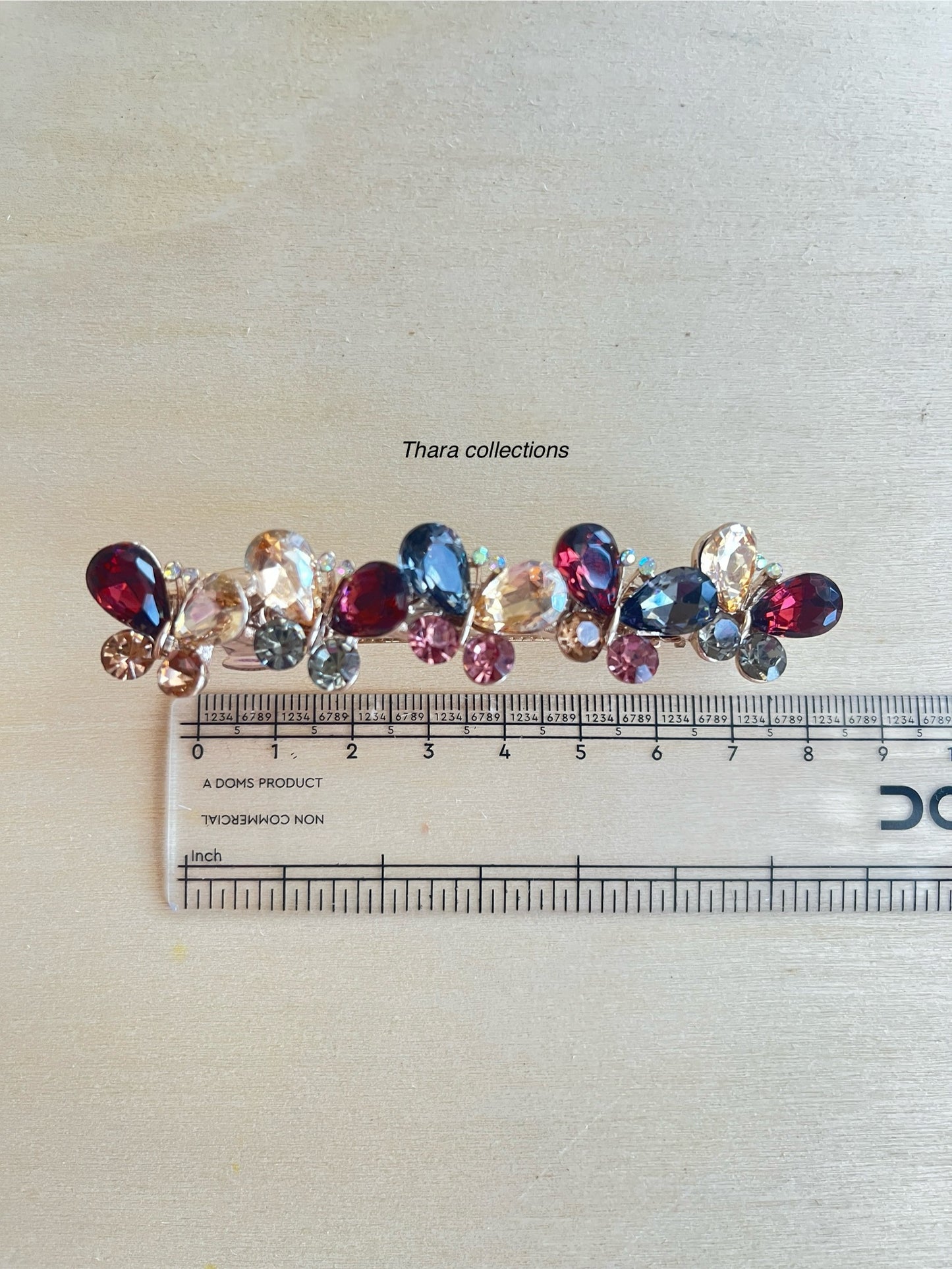 Elegant Gemstone Butterfly Hair Barrette