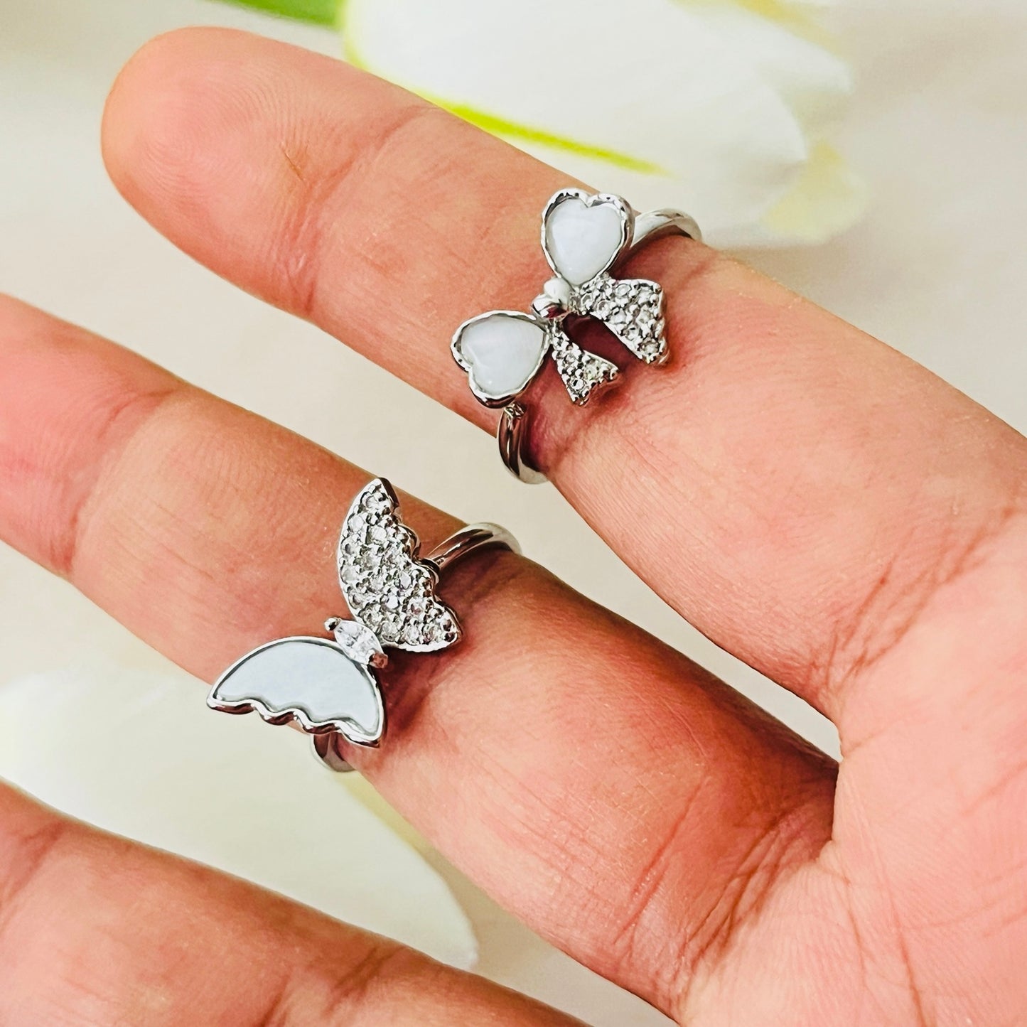 Butterfly & Bow Adjustable Ring