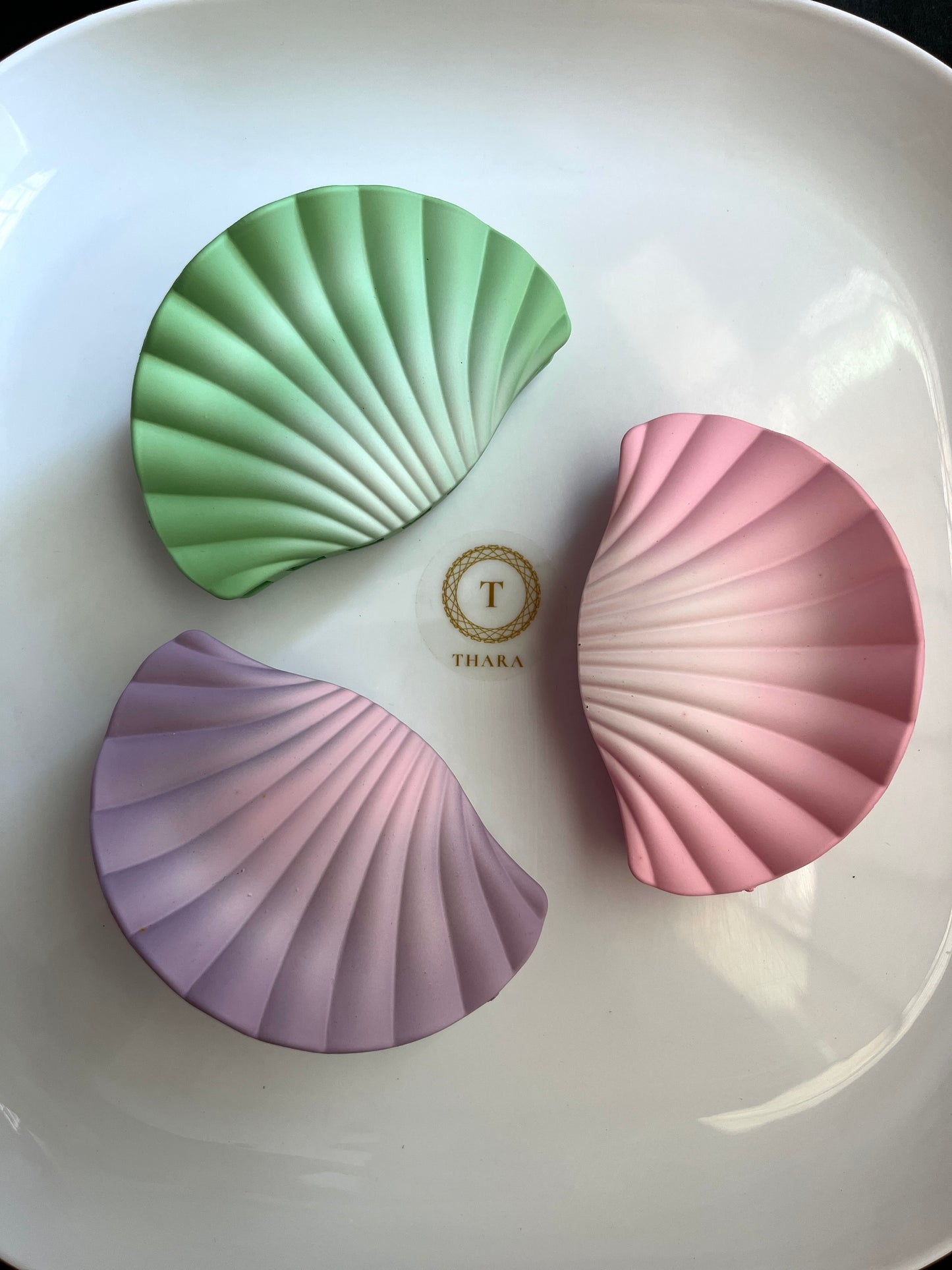 Pastel Seashell Hair Claw Clips – Matte Ocean-Inspired Hair Accessories for Women & Girls