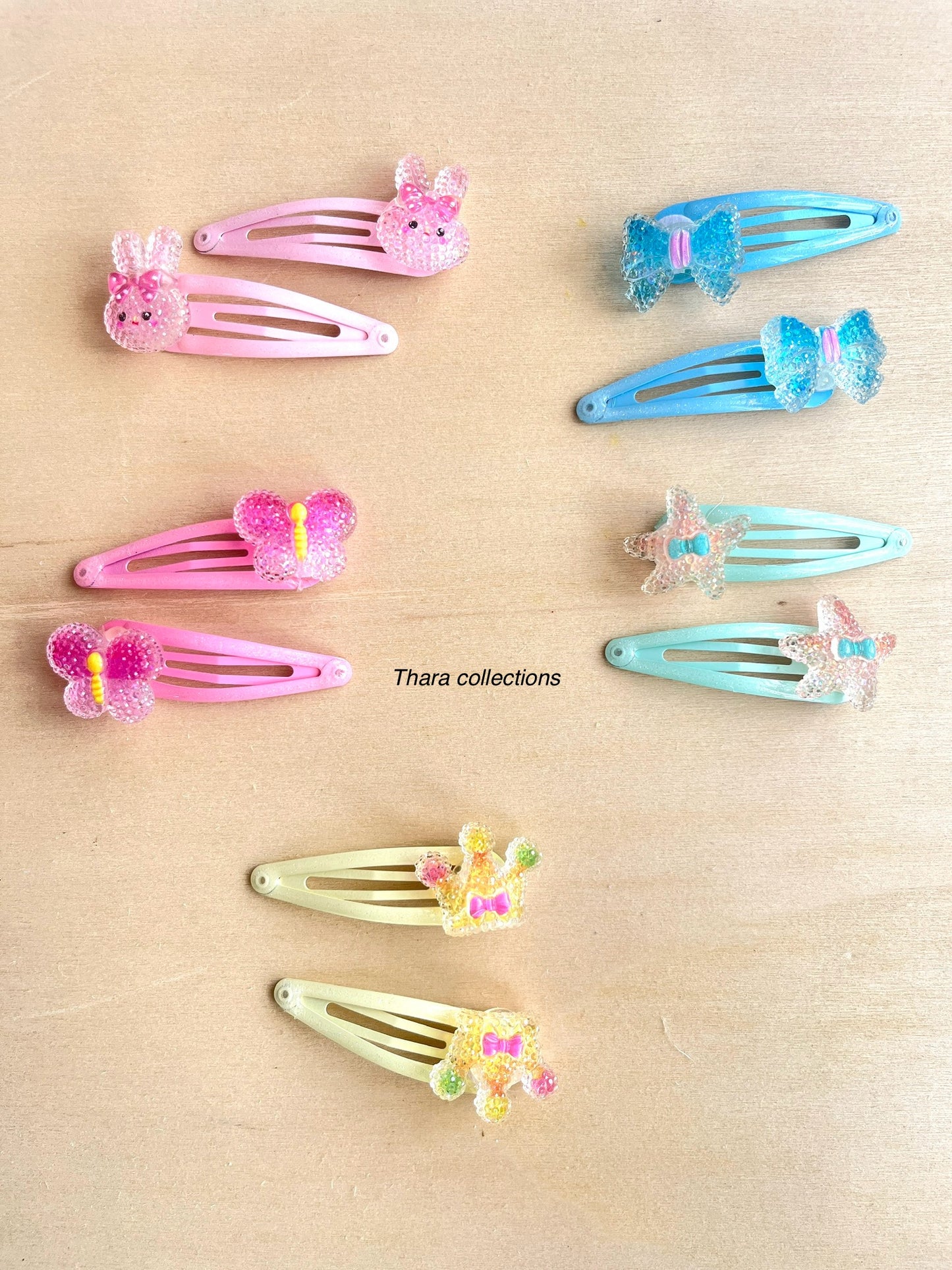 Crystal Charm Snap Clips – Set of 2