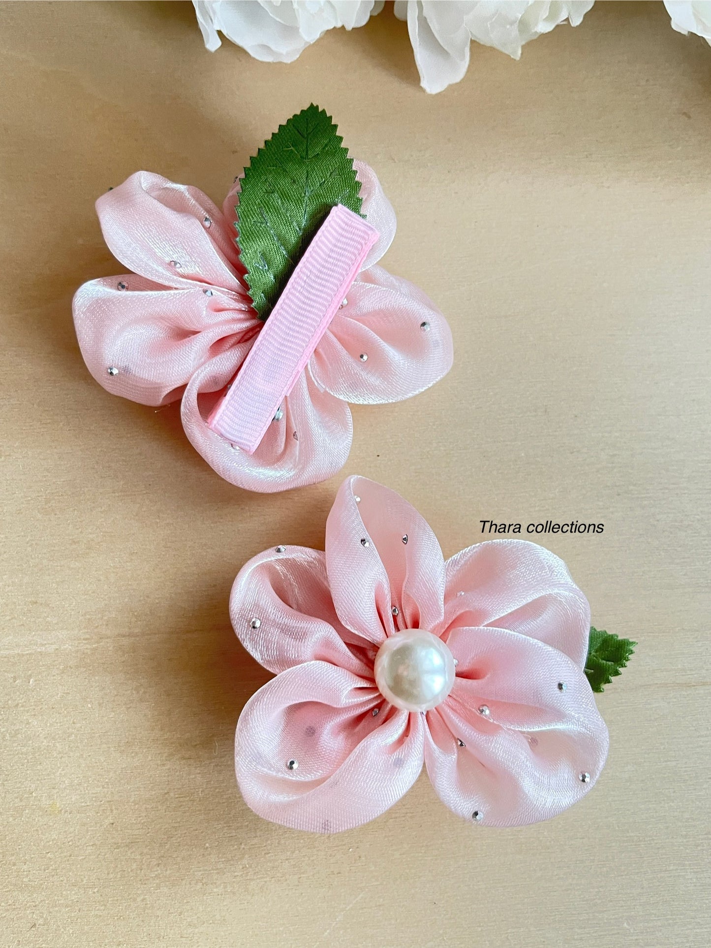 Floral Pearl Hair Clips