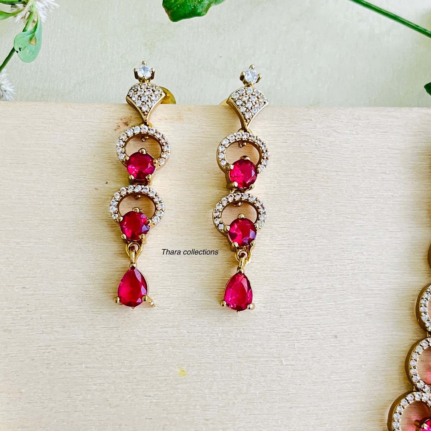 Ruby Red Stone Party Neckpiece