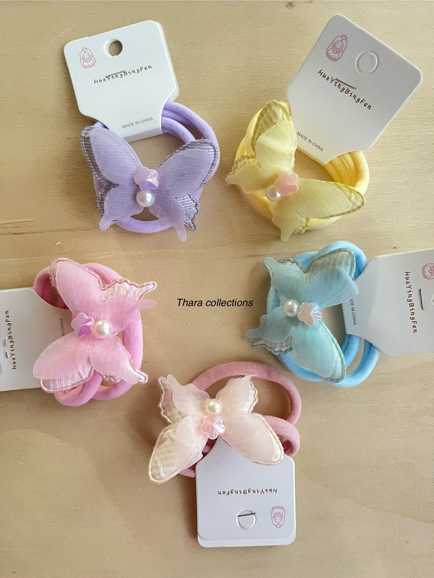 Butterfly Charm Hair Ties - Set of 2