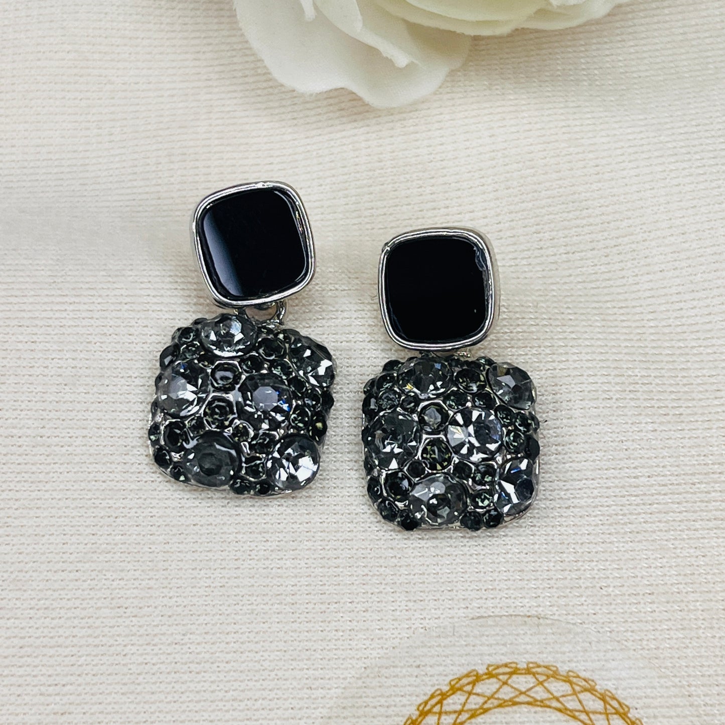 Radiant Square Dangle Earrings