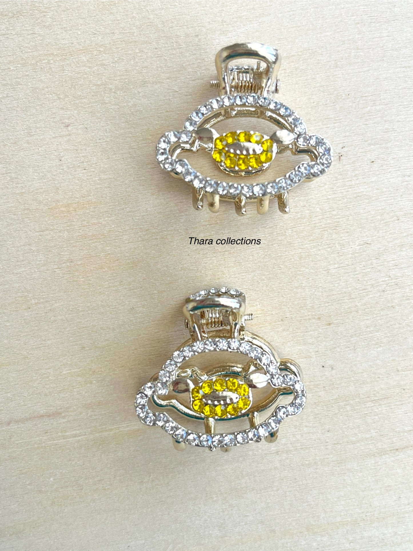 Elegant Mini Hair Claw Set – Evil Eye, Heart & Butterfly Designs