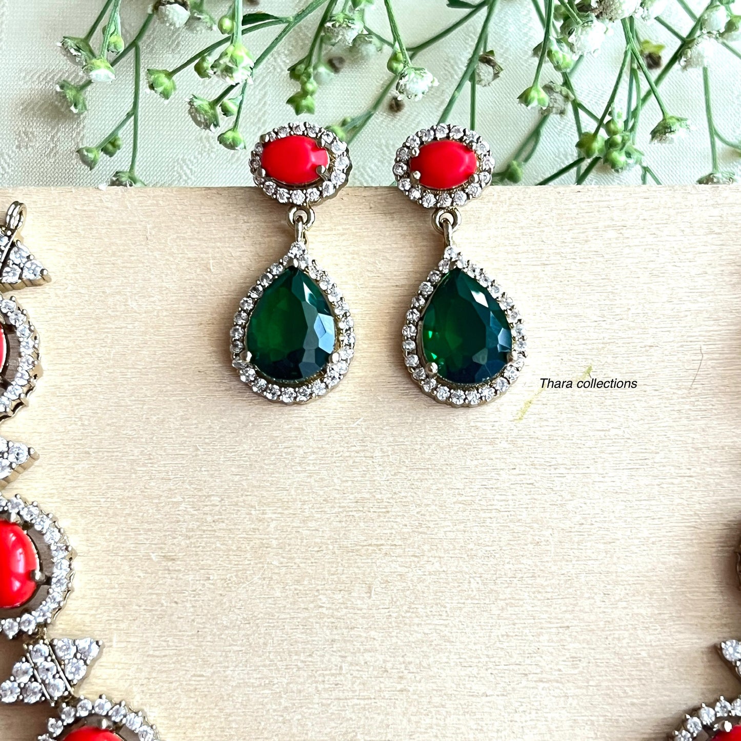 Scarlet Glam Statement Necklace Set