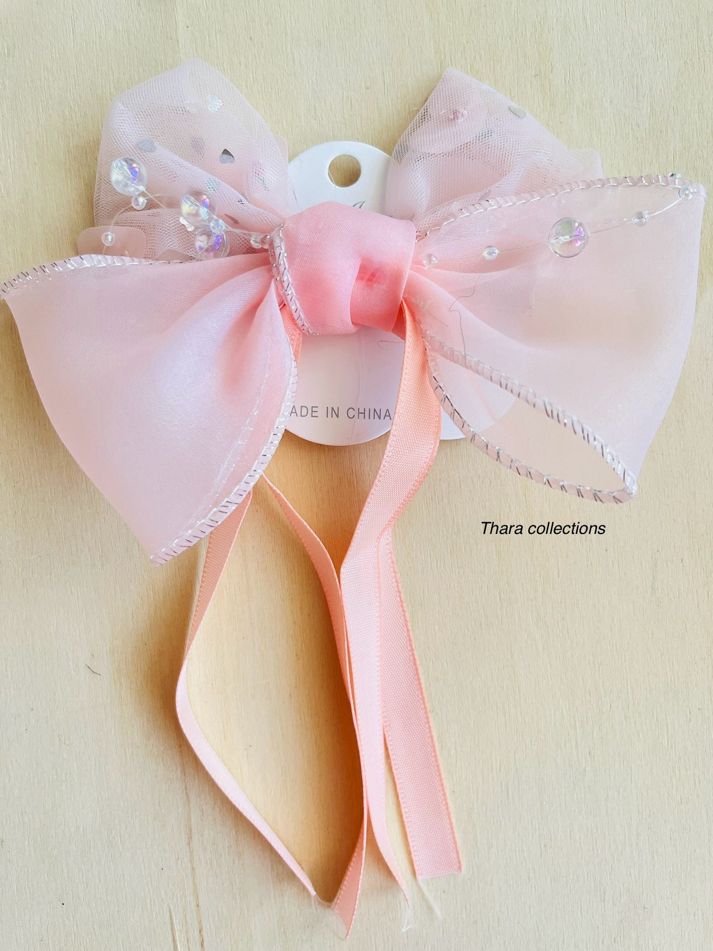 Elegant Bow Pearl Accent Hair Clip