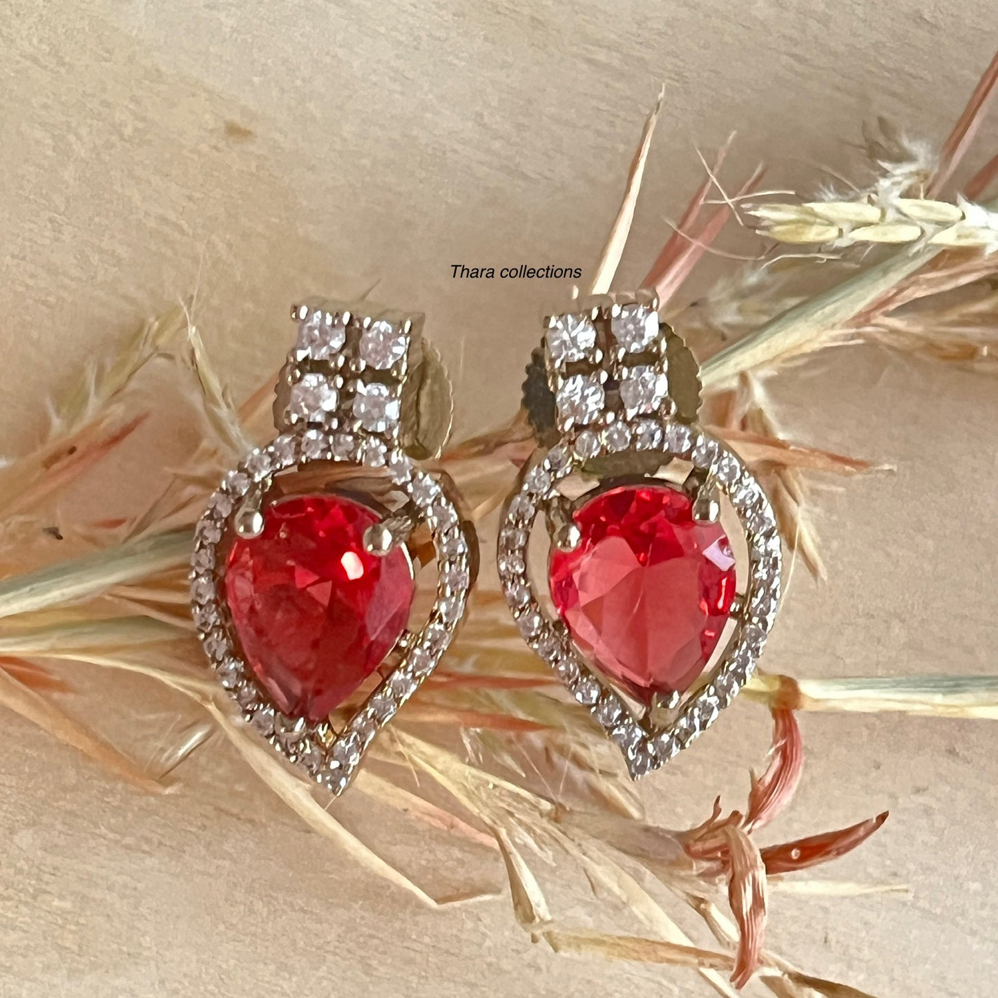 Elegant Ruby Red Party Neckpiece