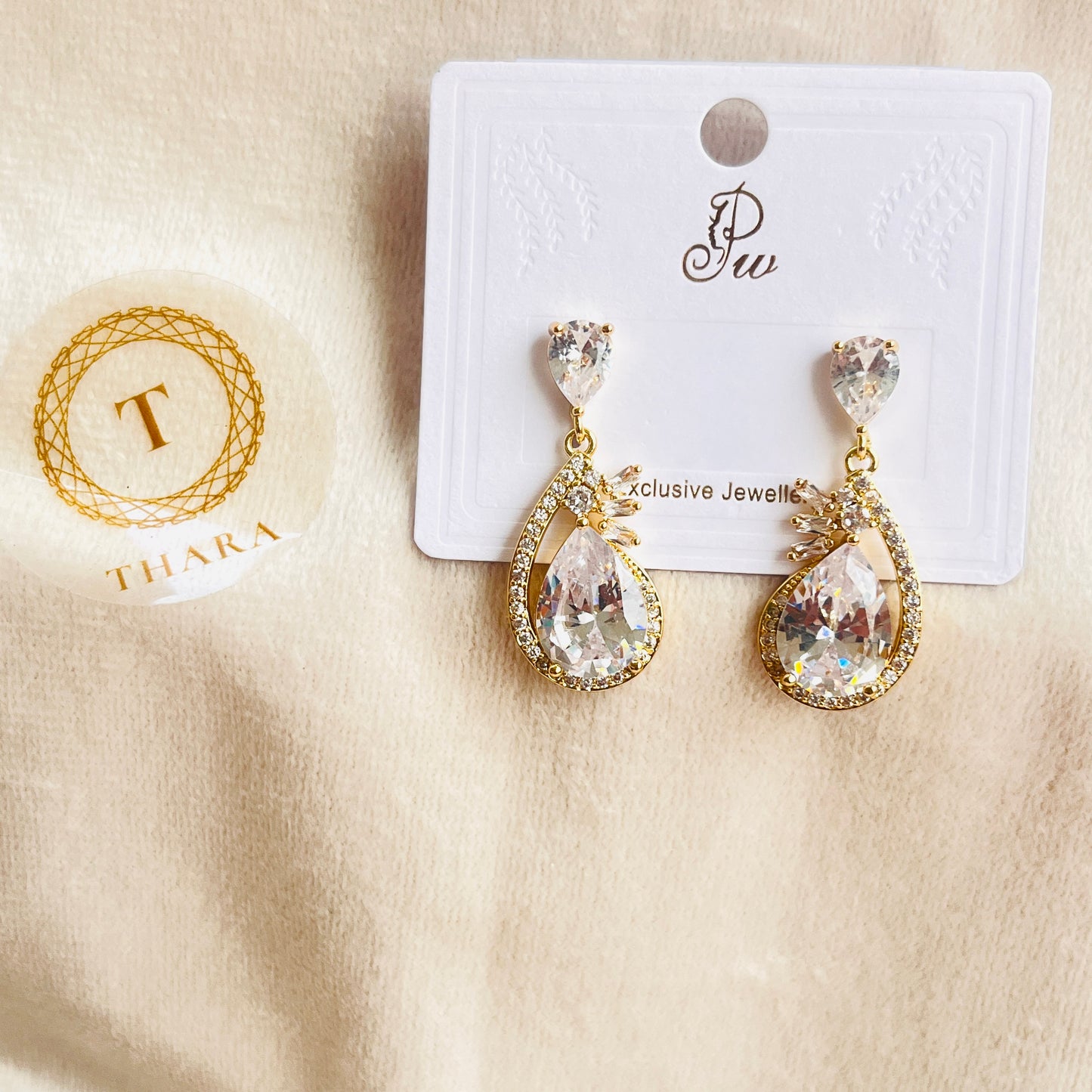 Crystal Teardrop Luxe Dangle Earrings