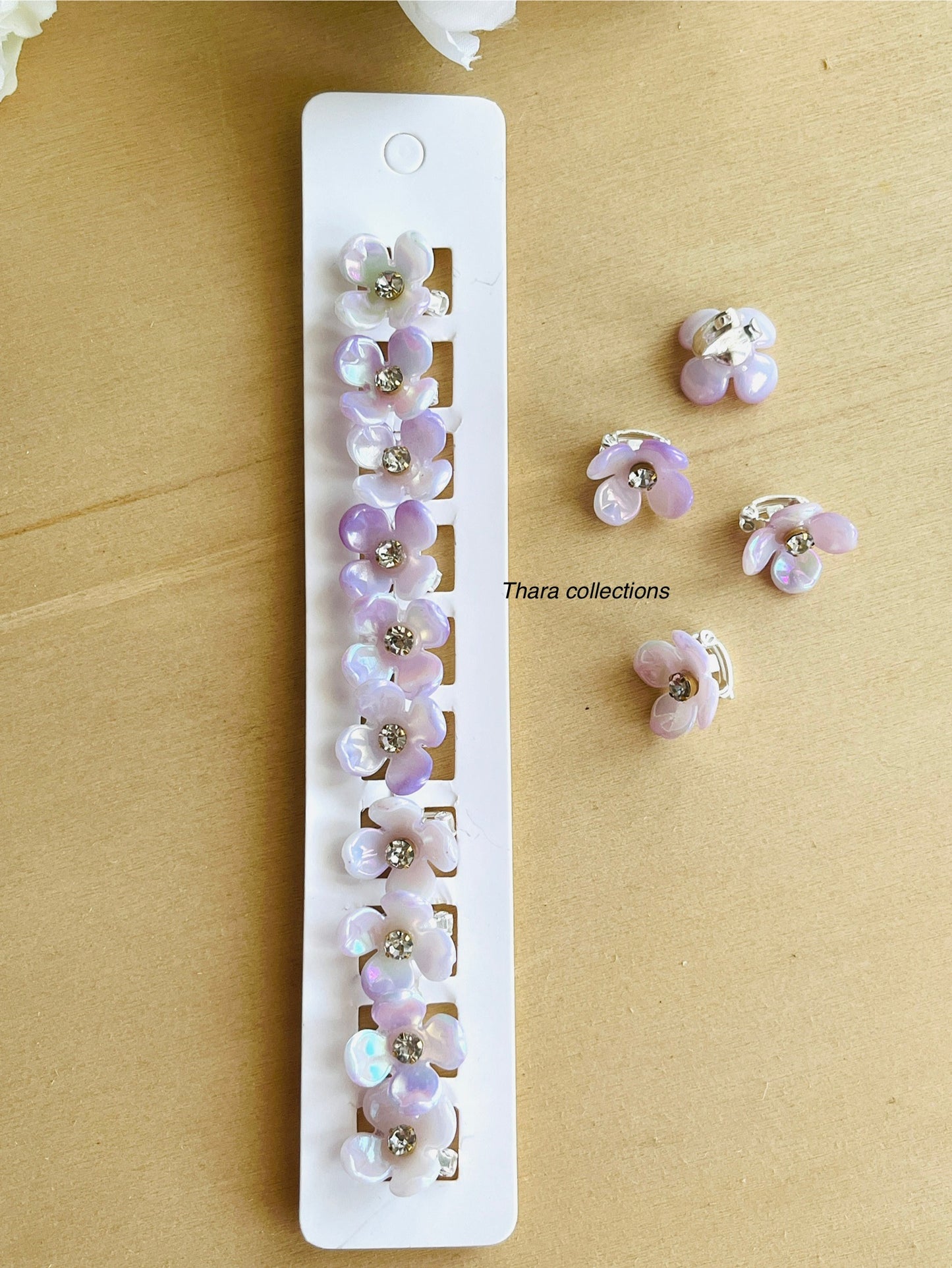 Glossy Blossom Mini Hair buckle Clips – Set of 10