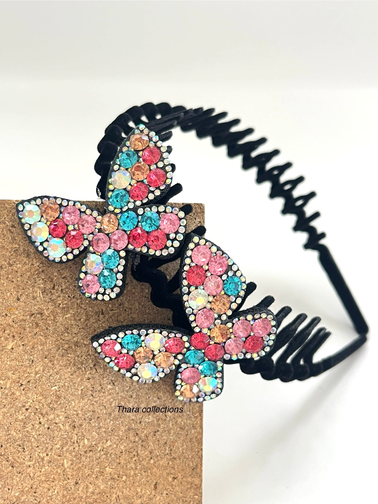 Sparkling Butterfly Rhinestone Comb-style Hairband