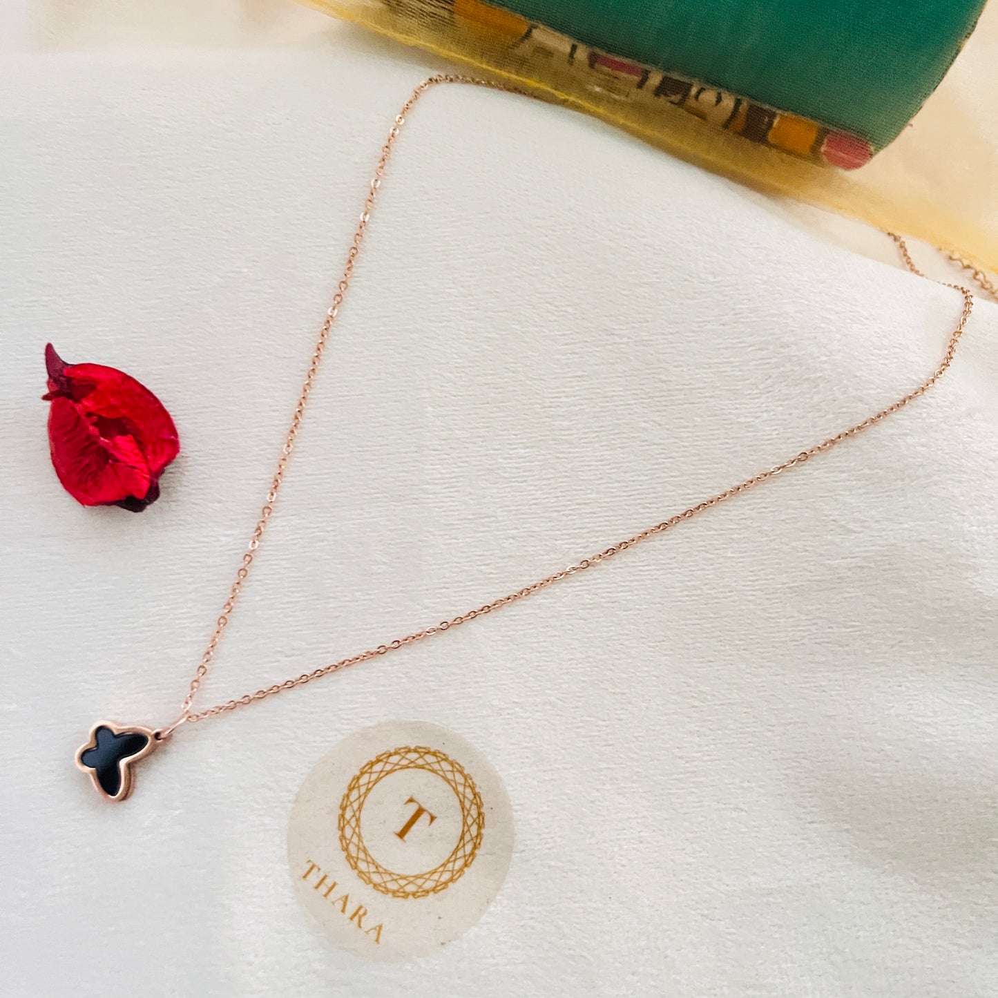 Dual side Pendant RoseGold Chain - Butterfly 1