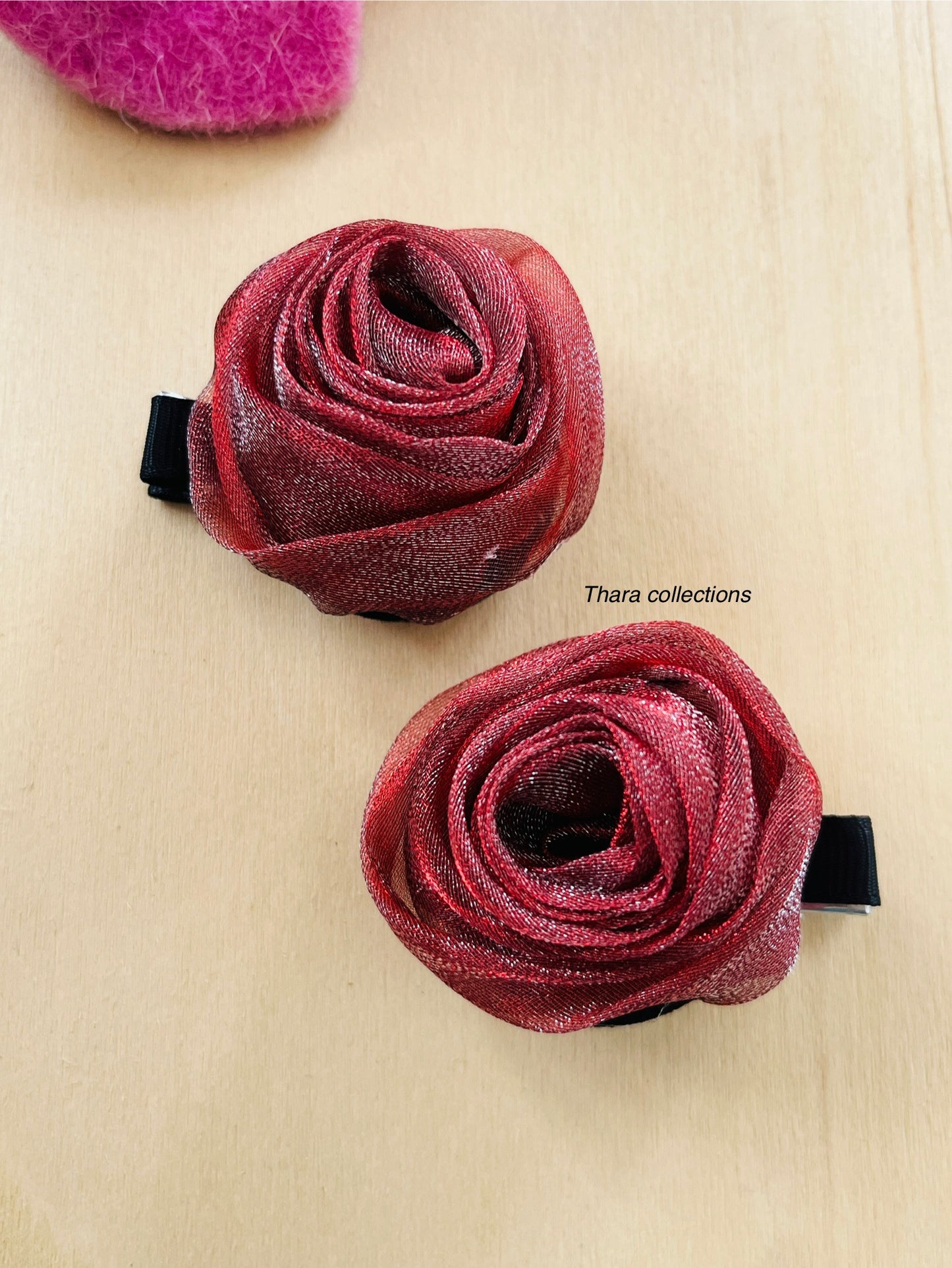 Rosette Radiance Hair Clips – Luxe Bloom Series