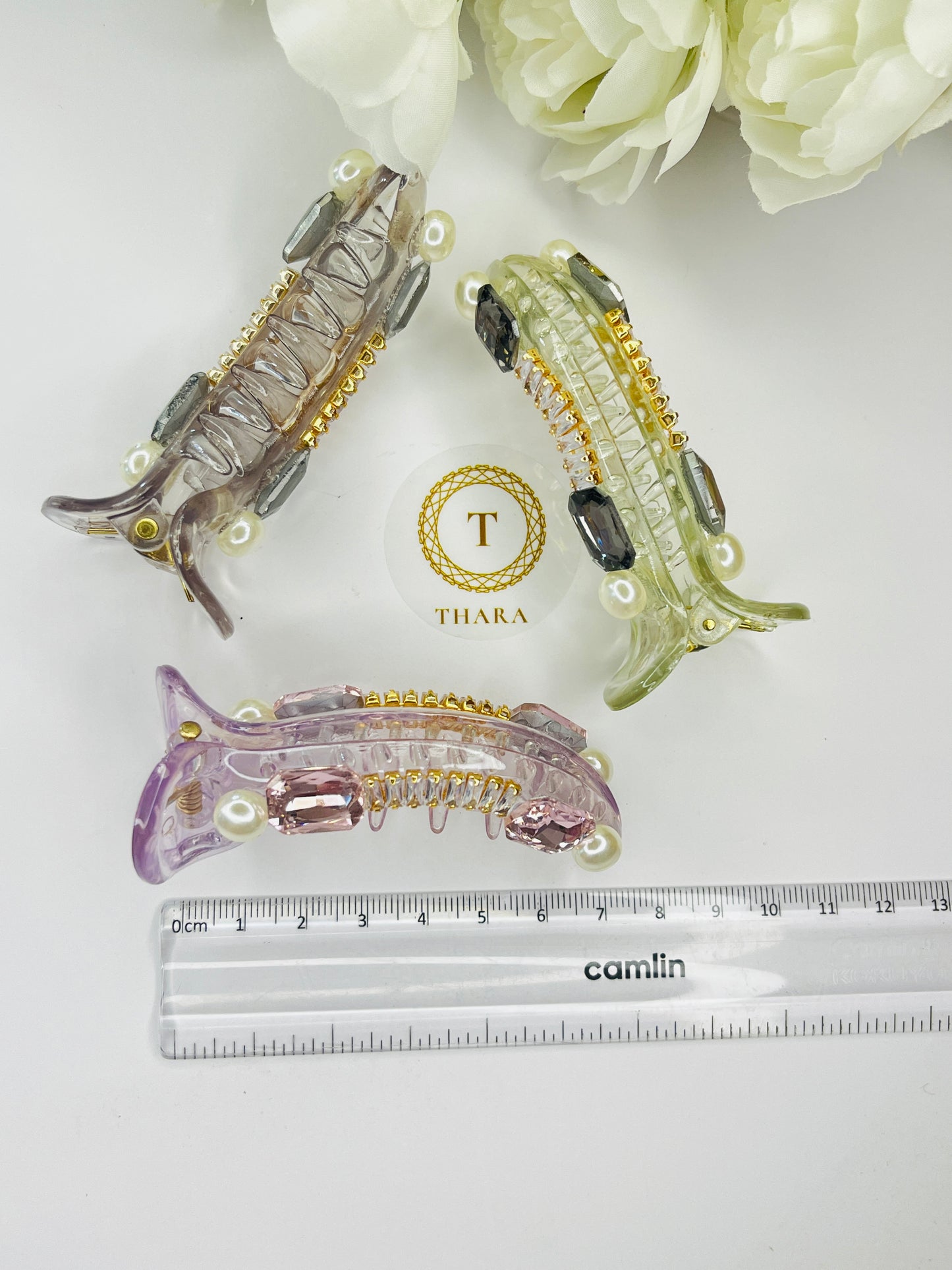 Crystal Pearl Banana Clip
