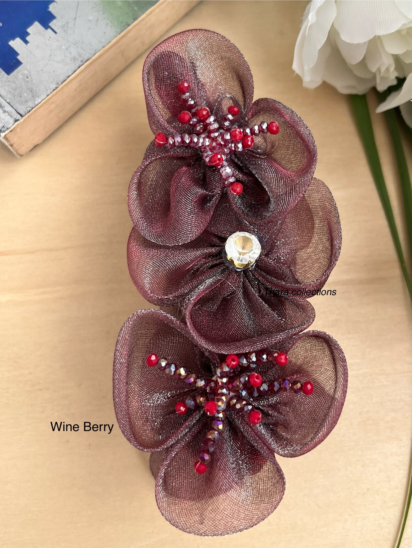 BloomBliss Beaded Floral Banana Clips