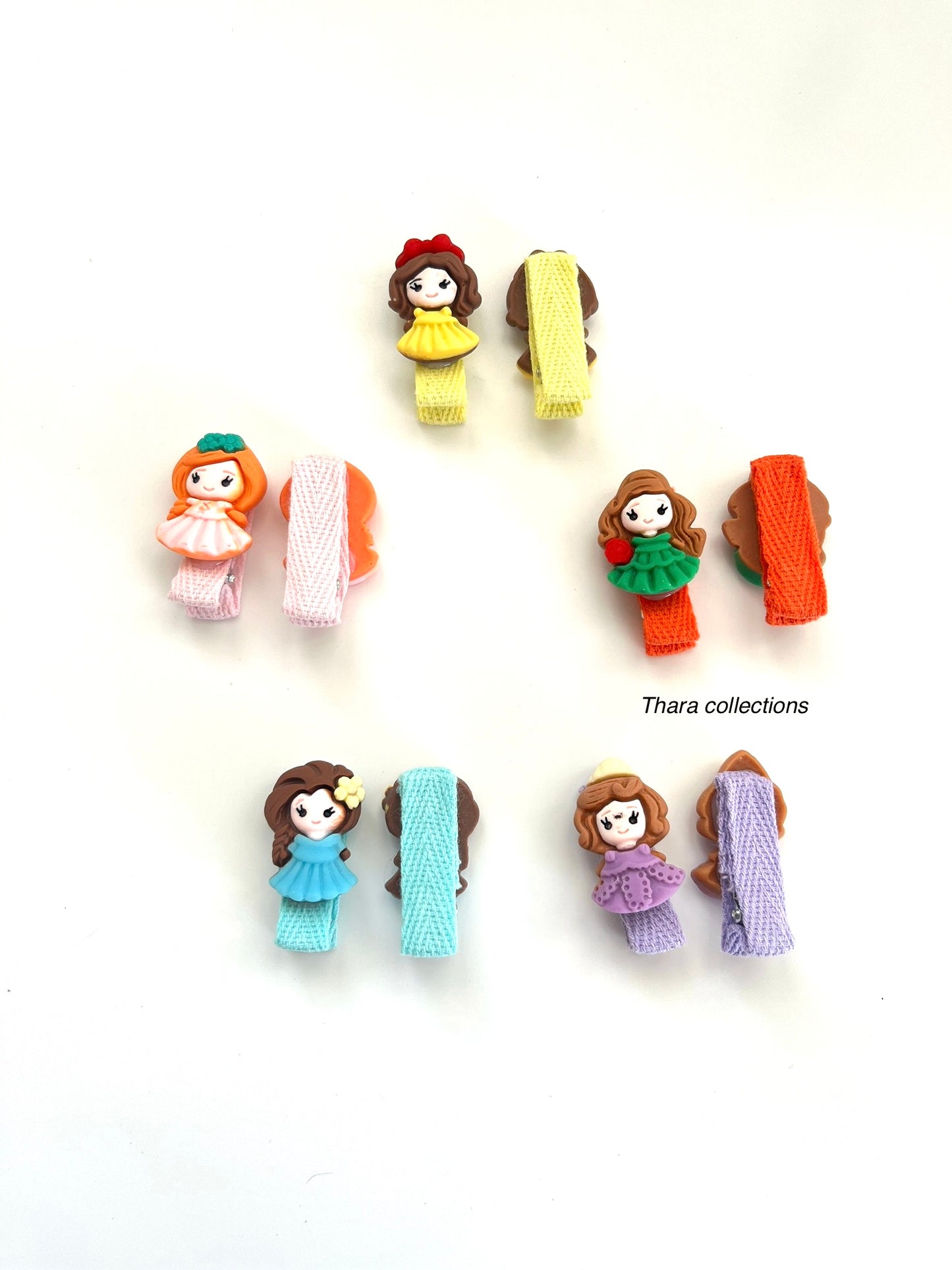Princess Doll Hair Clips - set of 2