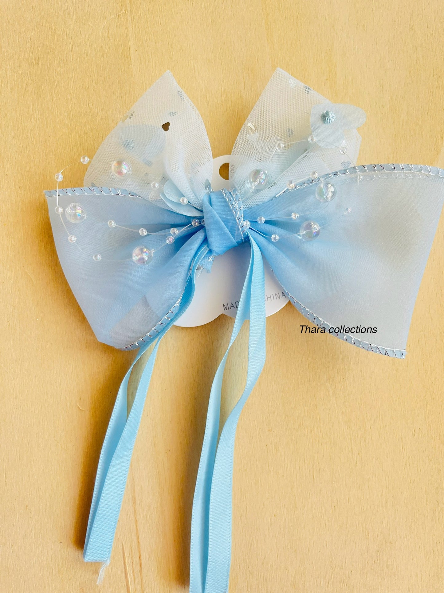 Elegant Bow Pearl Accent Hair Clip