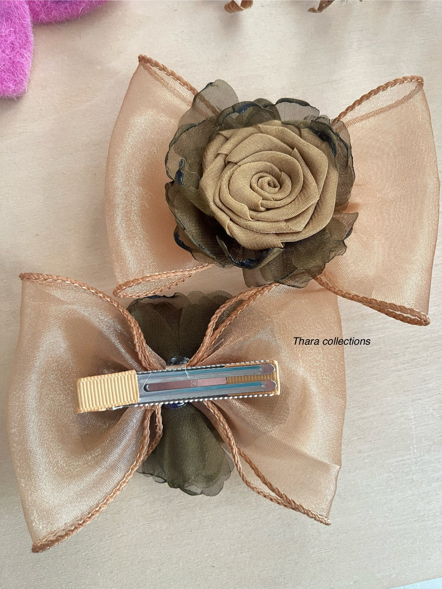 Elegant Rose Charm Hair Bows