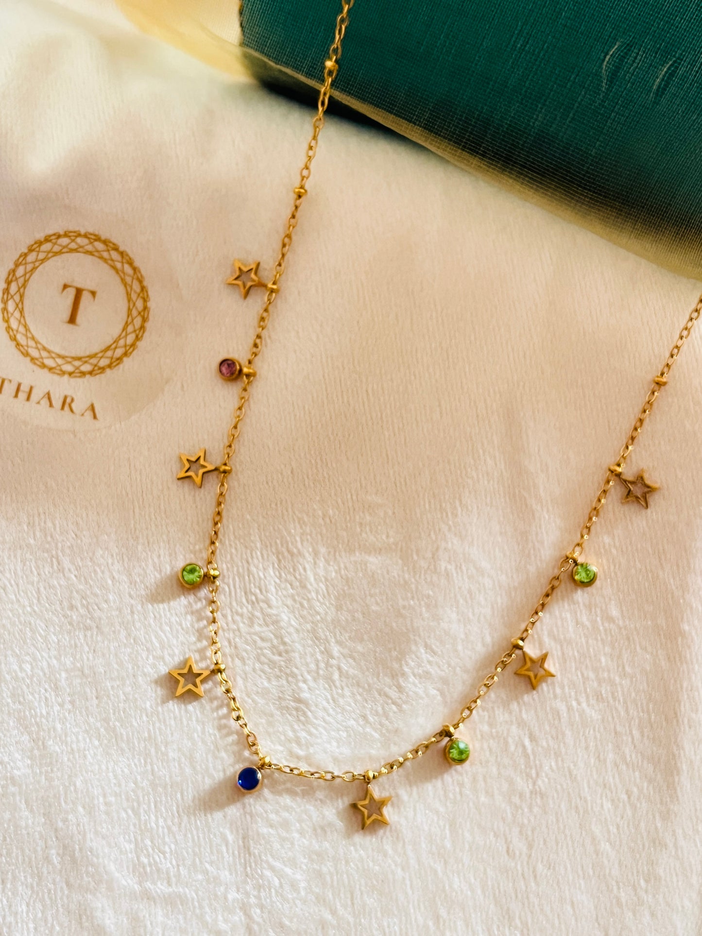 Antitarnish Star Multicolor Charm Necklace