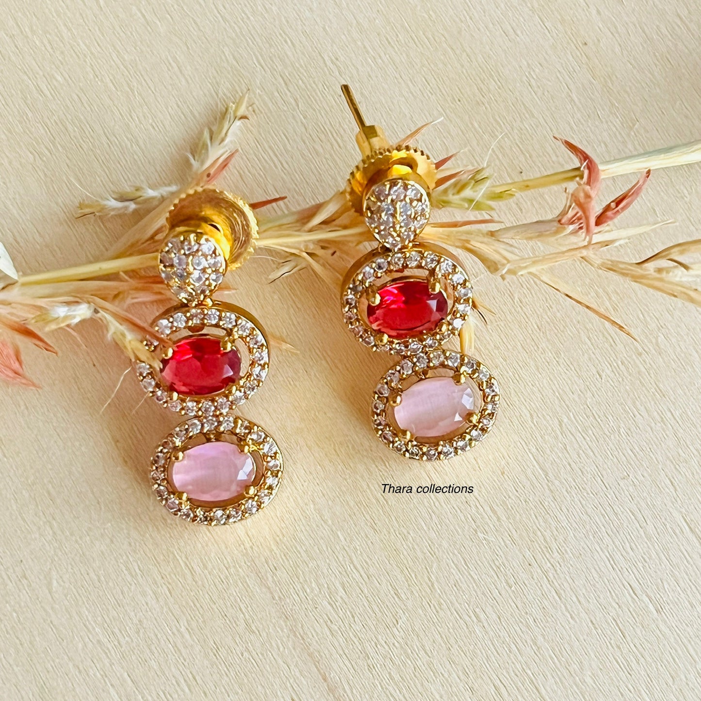 Multicolor Stone Embellished Necklace & Earrings Set