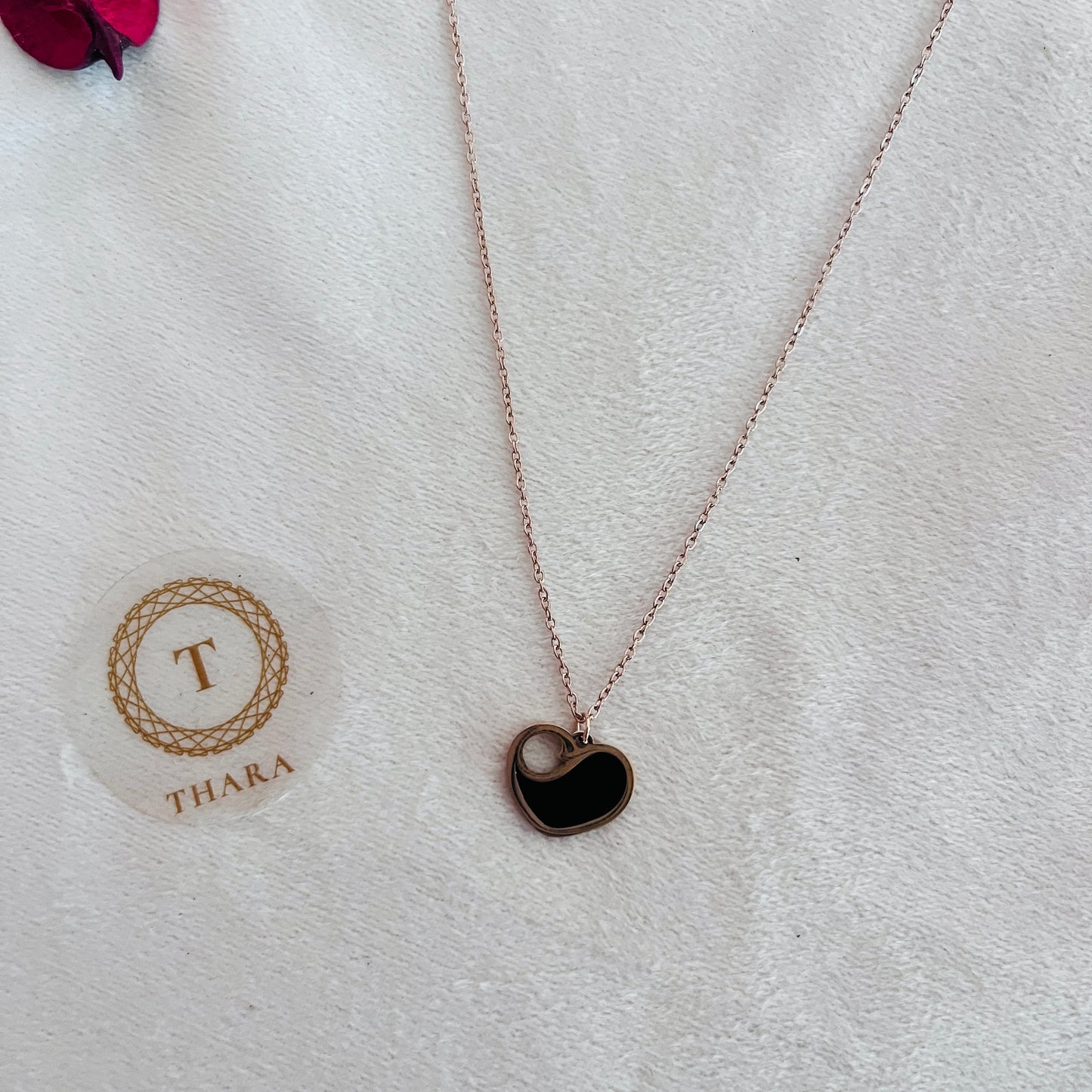 Kiyu Ziyu Heart Pendant Rose Gold Chain - Exclusive Collection
