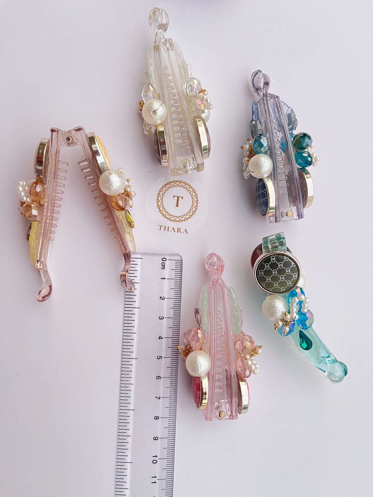 Luxe pearl charm Banana clip