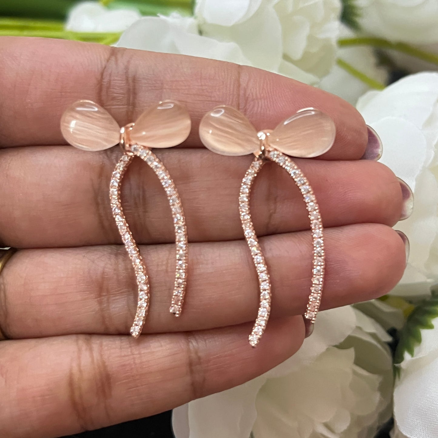 Bow Hanging Earrings