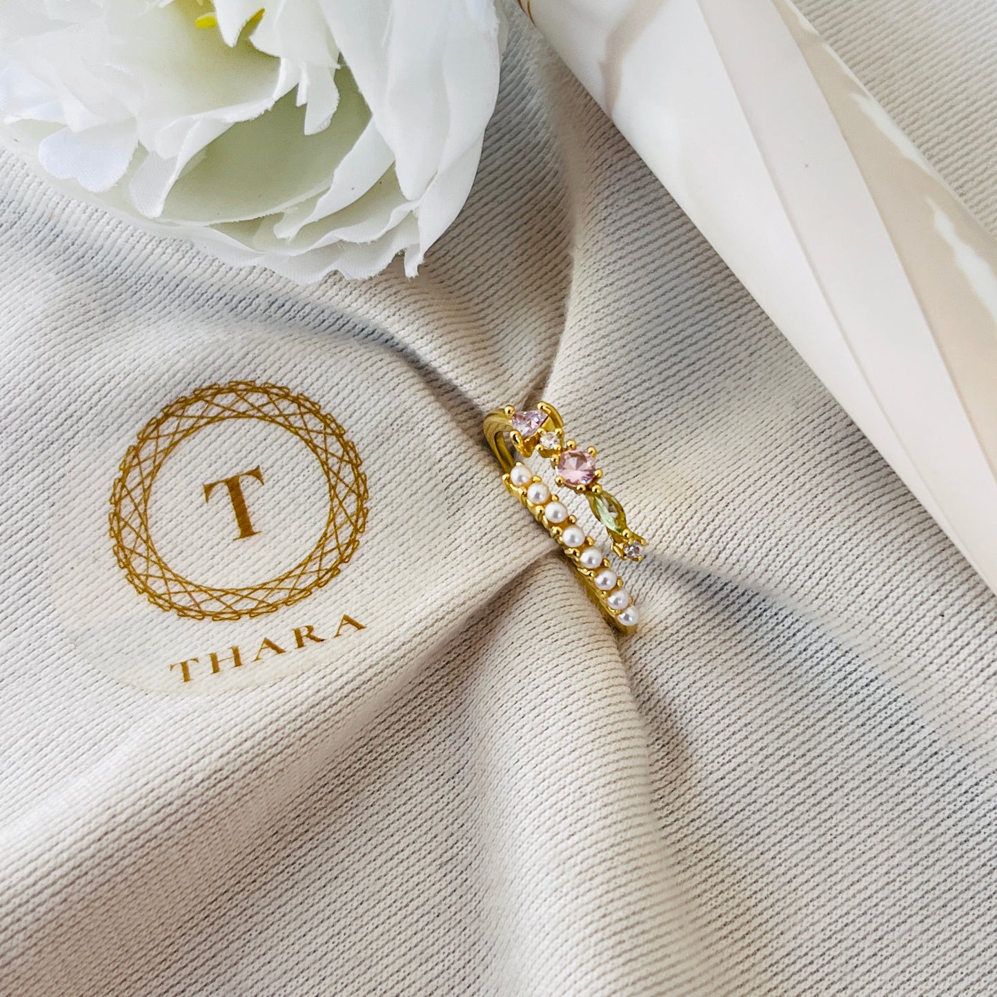 Pearl Multicolor Antitarnish Ring