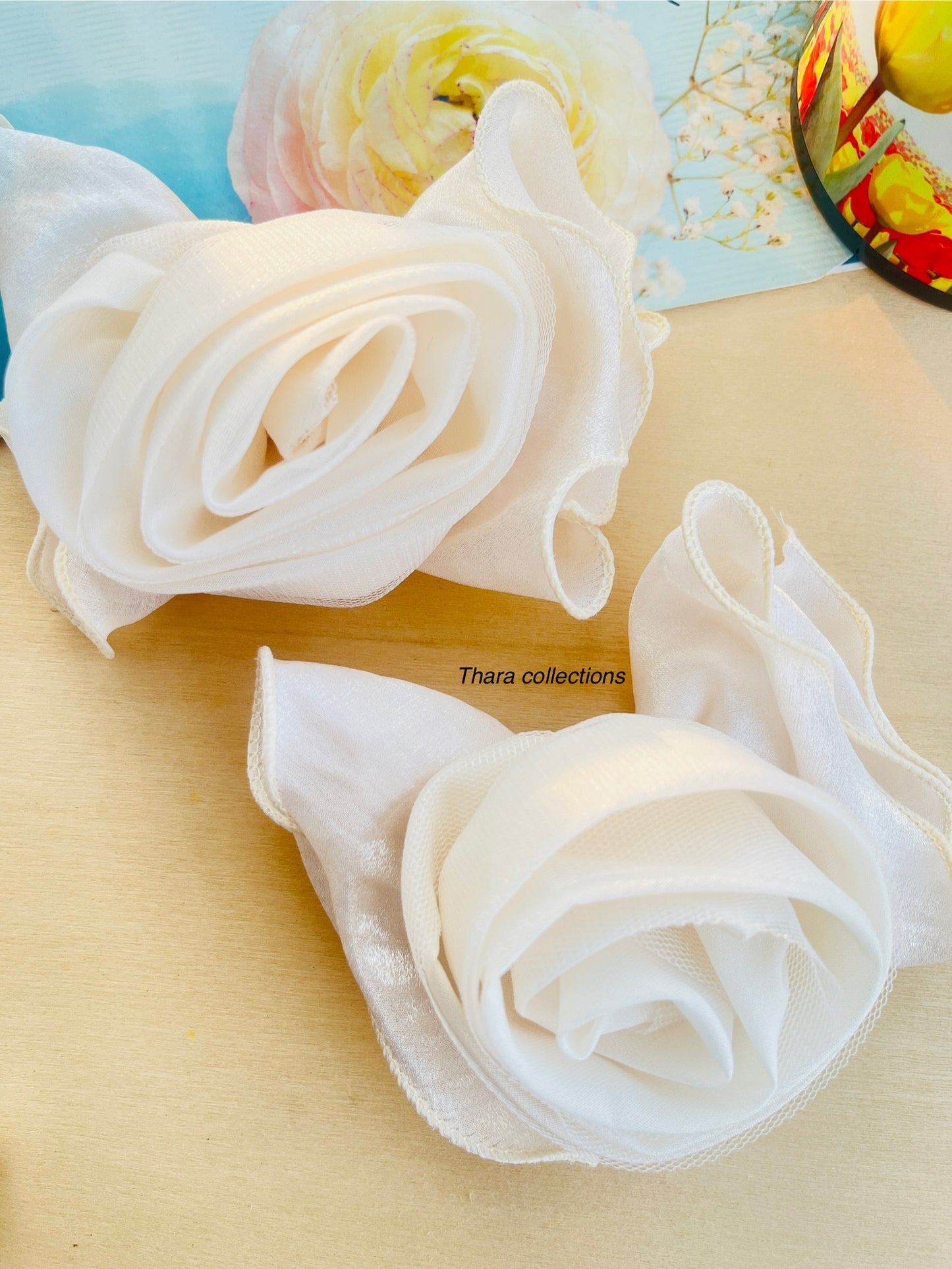 Elegant Rose Bloom Hair Clips