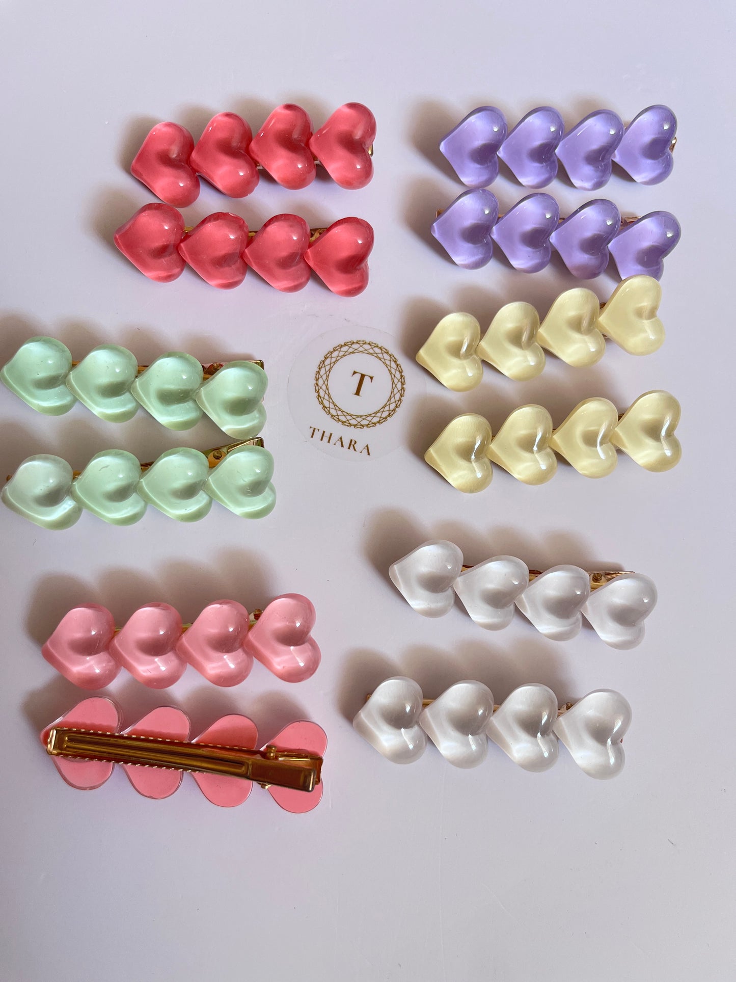 Heart Korean Style Alligator Hairclips