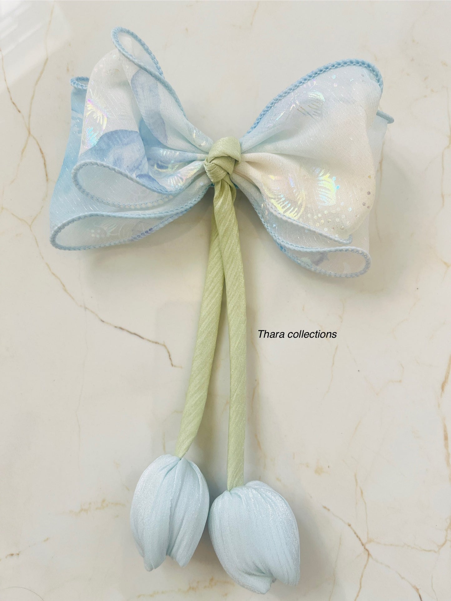 Tulip Hair Bow Clip - Flora pastel Color
