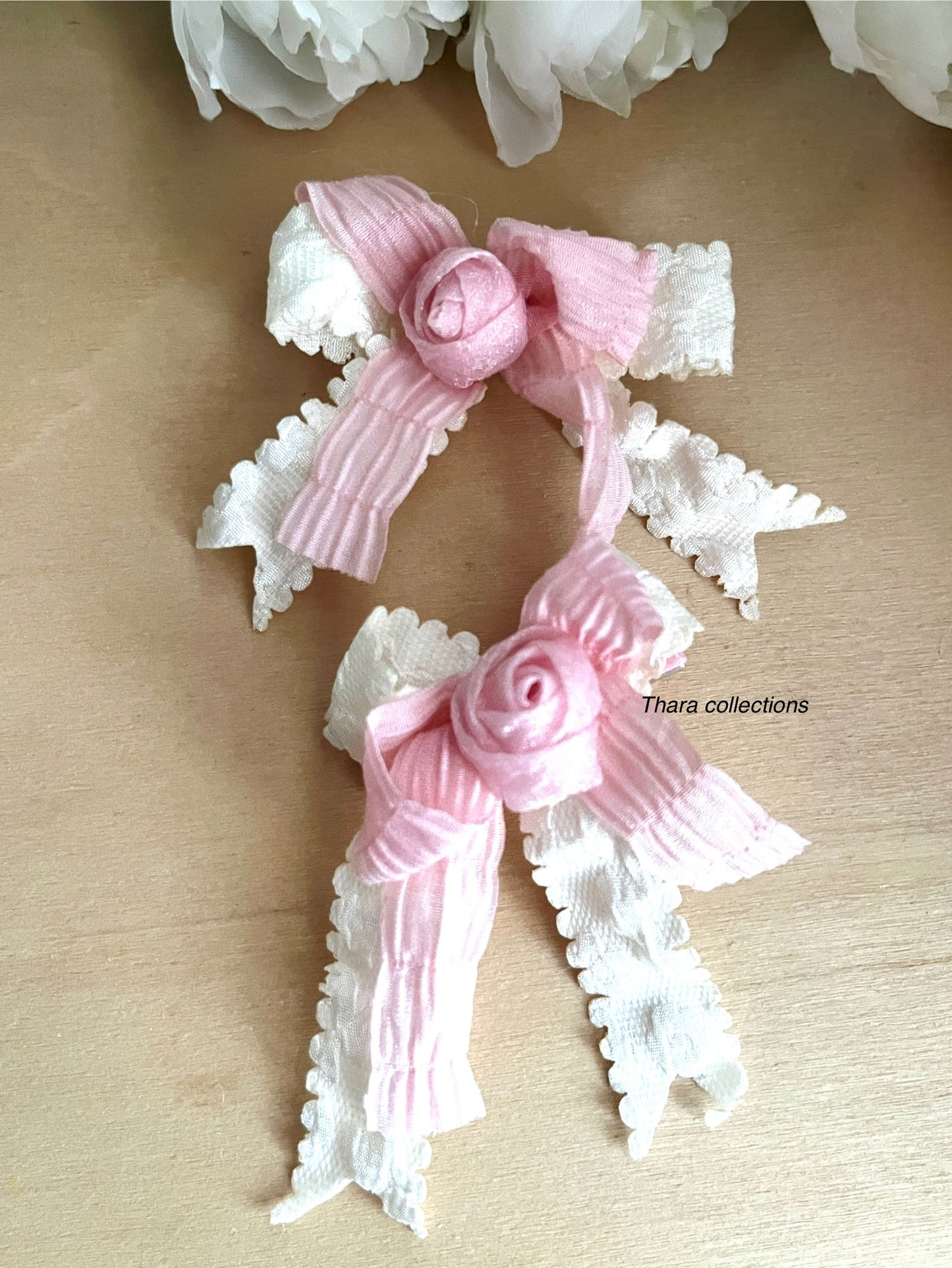 Rose bud Bow Alligator Pin - Pack of 2