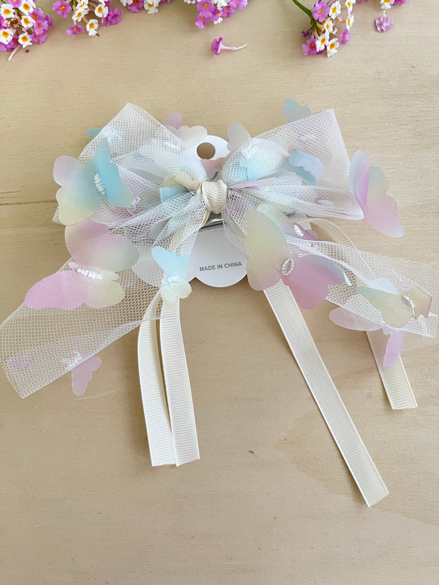 Pastel Butterfly Bow Hair Clip
