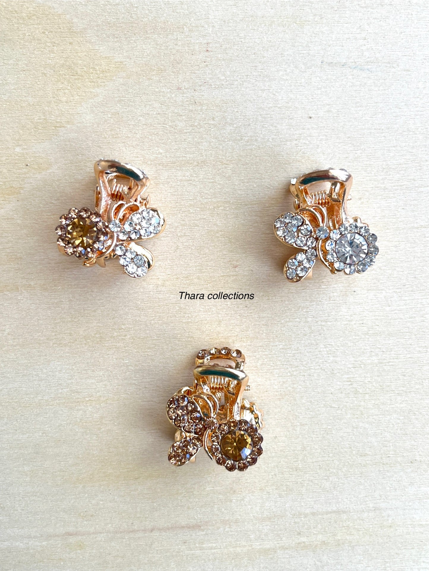 Elegant Mini Hair Claw Set – Evil Eye, Heart & Butterfly Designs