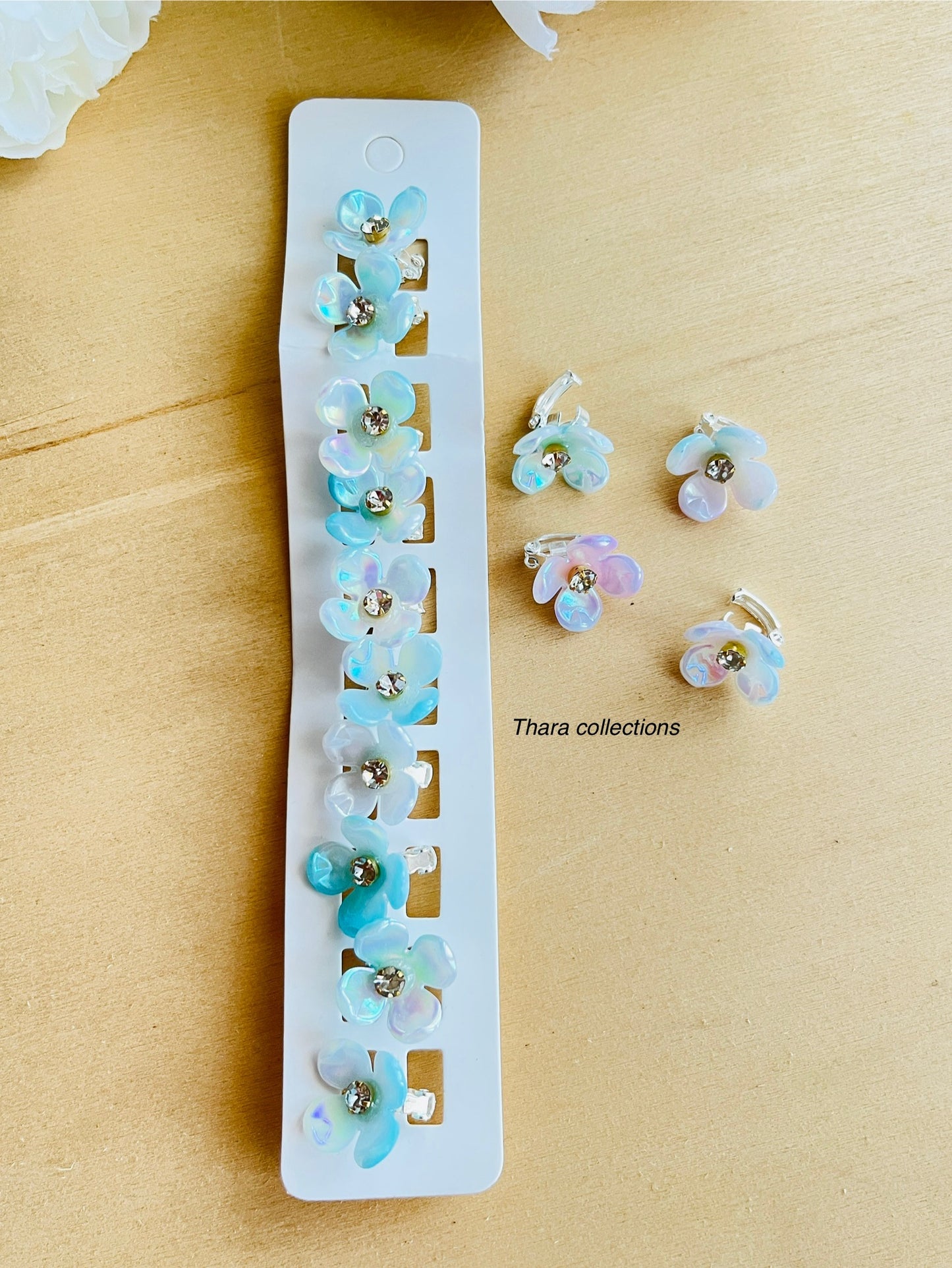 Glossy Blossom Mini Hair buckle Clips – Set of 10