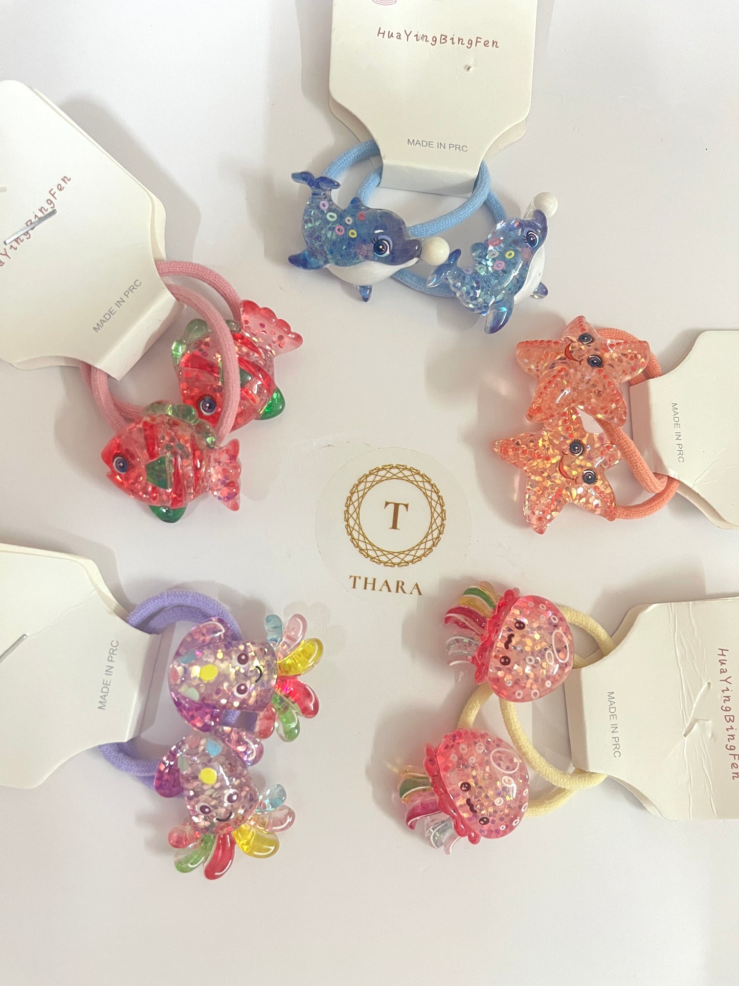 Sea creatures Hair ties - Set of 2
