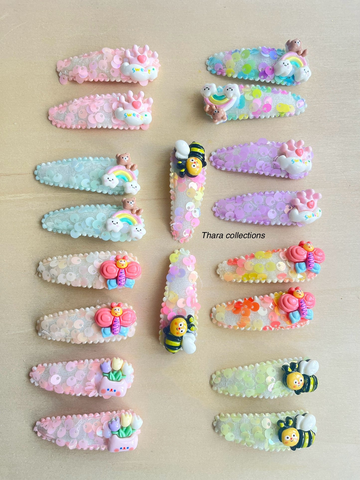 Adorable Sequin Hair Clip Set – Pack of 2