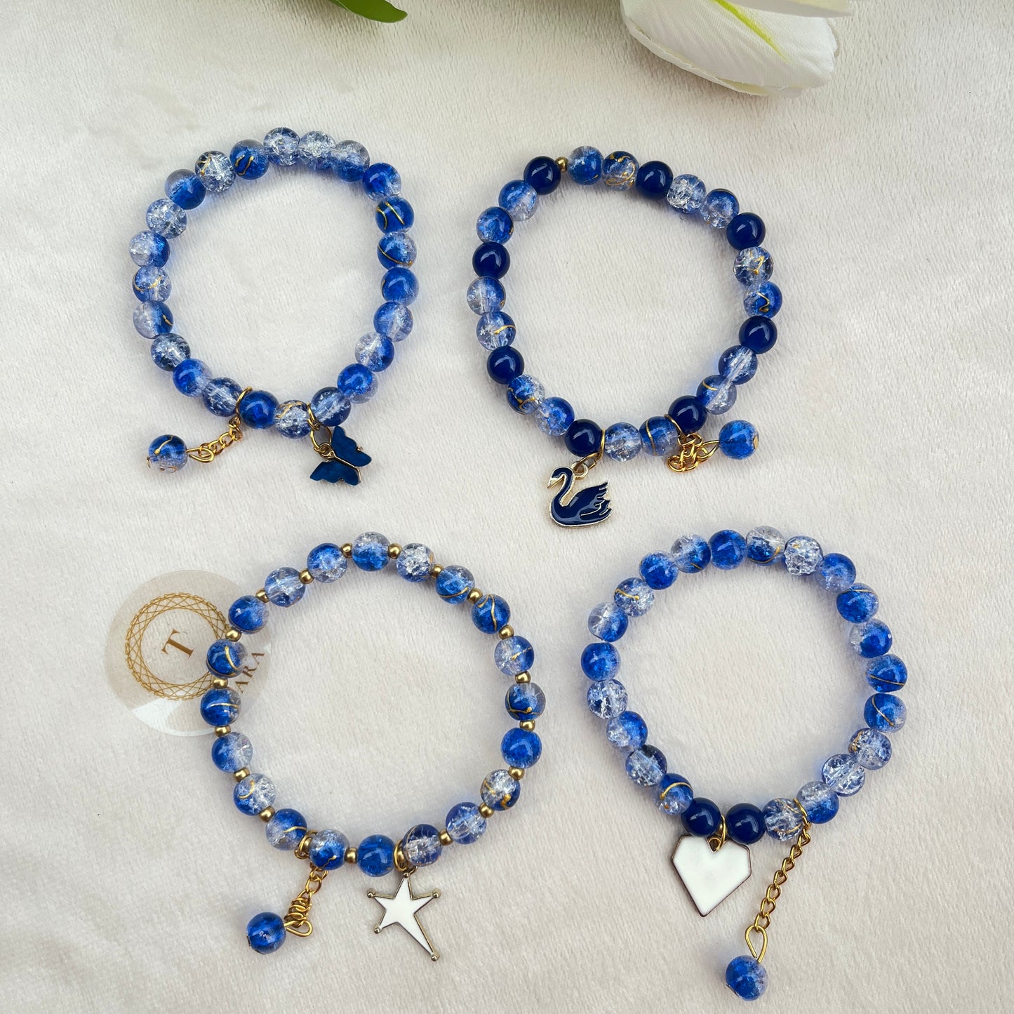 Blue Beaded Bracelet