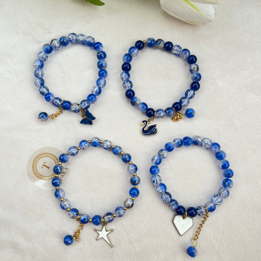 Blue Beaded Bracelet