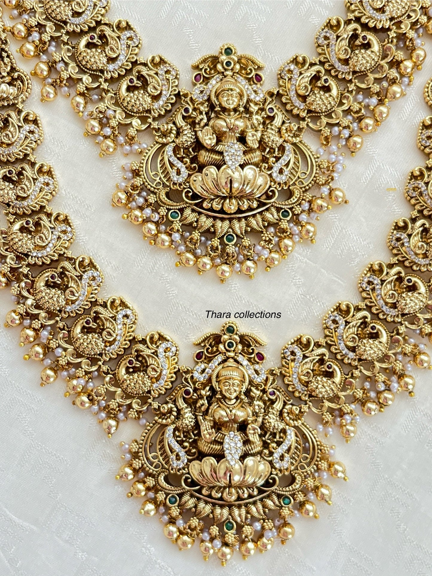 Traditional Lakshmi Semi Bridal Set – Gold Plated