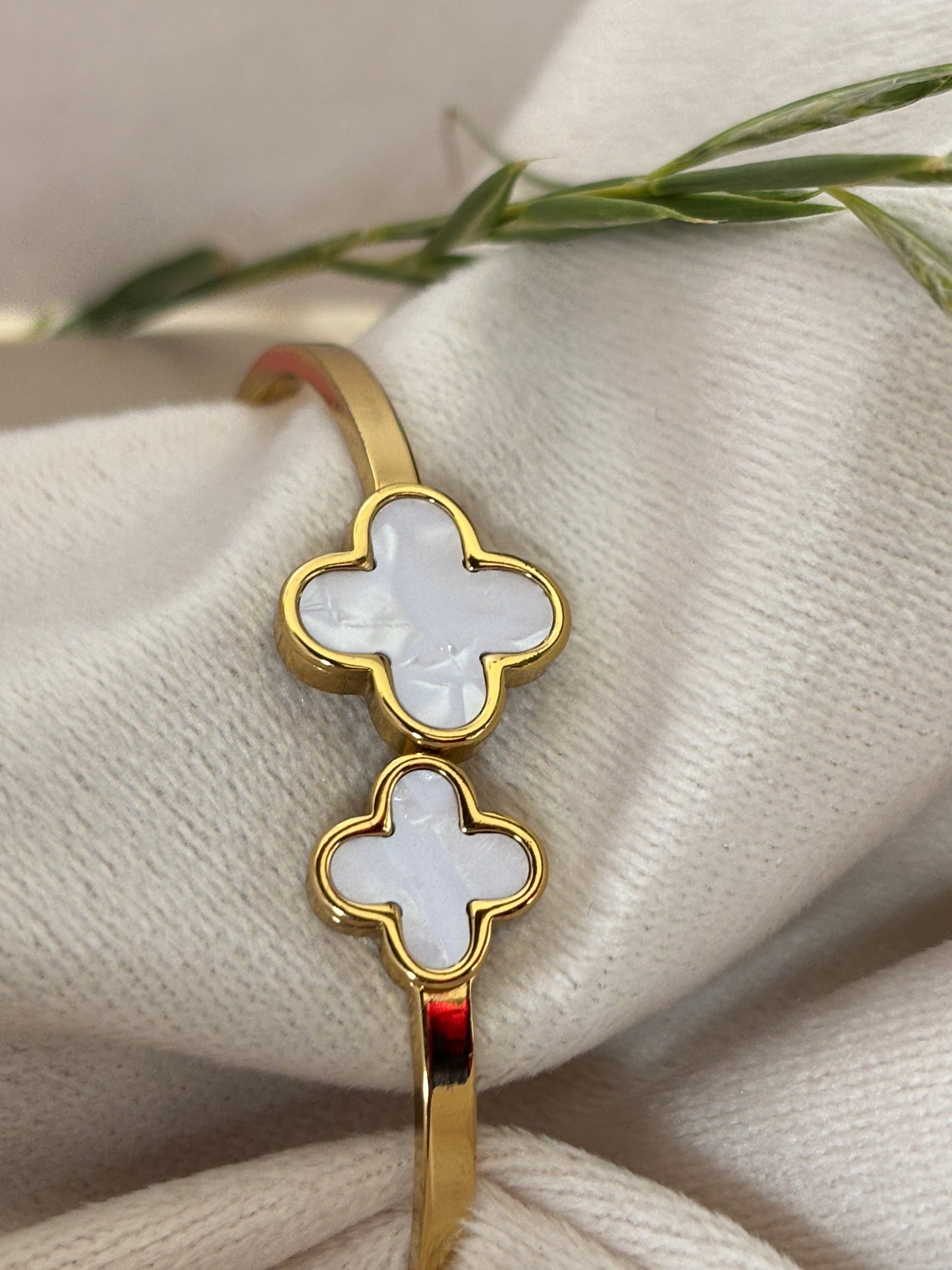 Dual Clove white Kada Bracelet