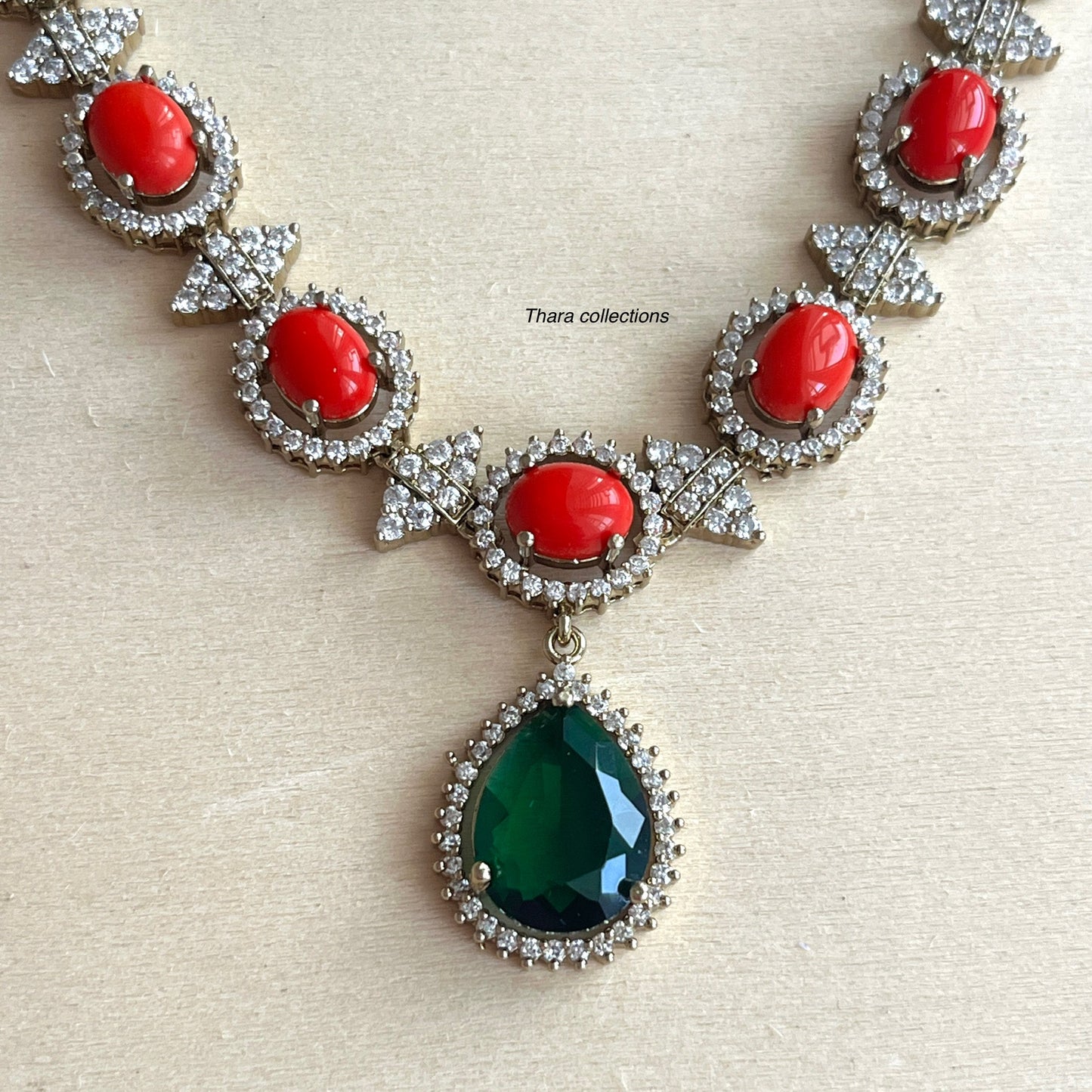 Scarlet Glam Statement Necklace Set