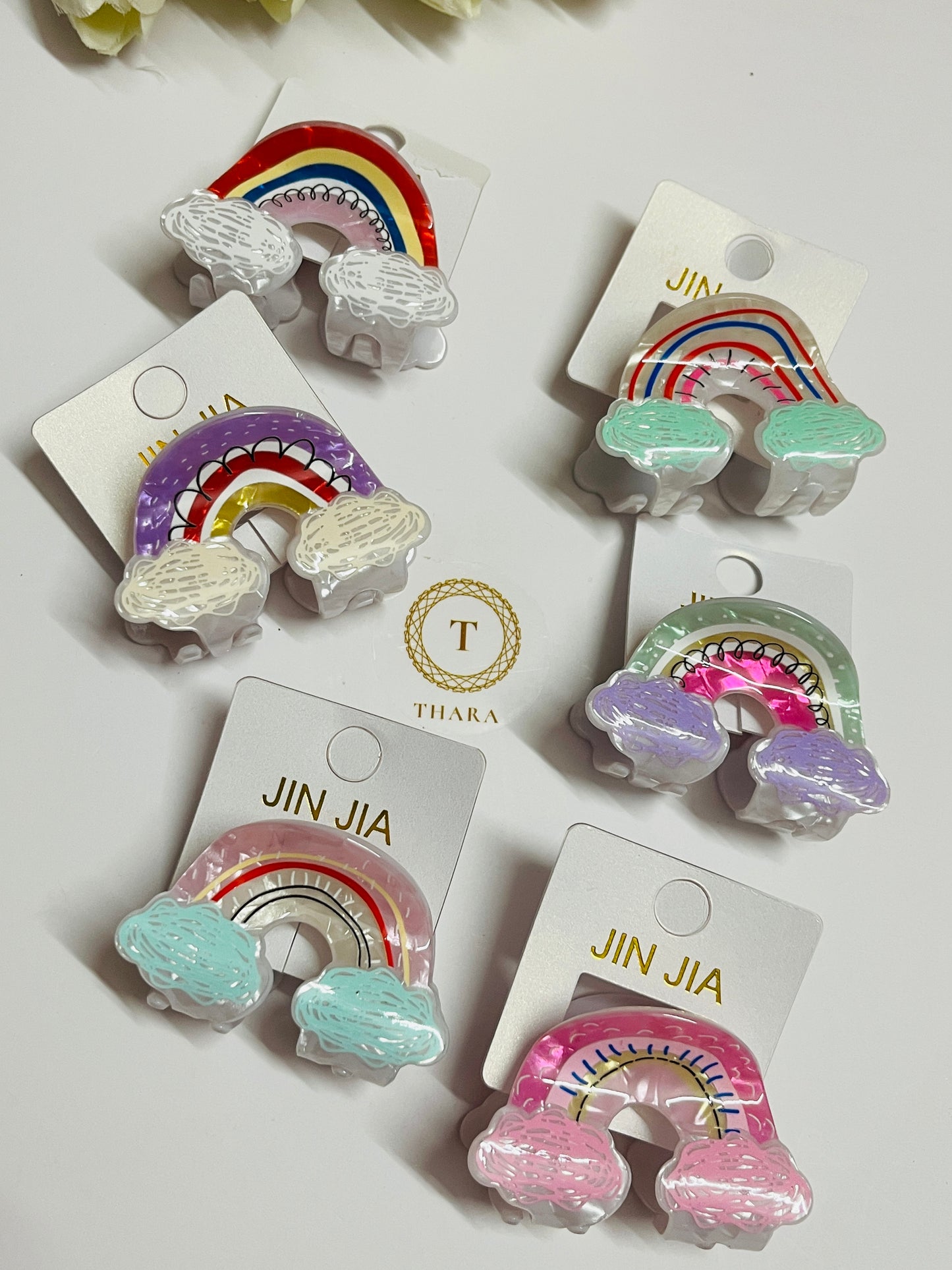 Rainbow Hair Claw Clip