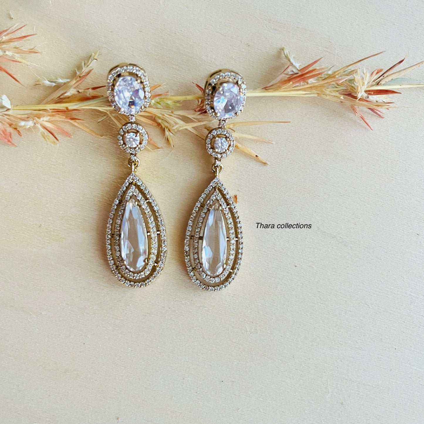 Elegant Crystal Layered Necklace & Earrings Set