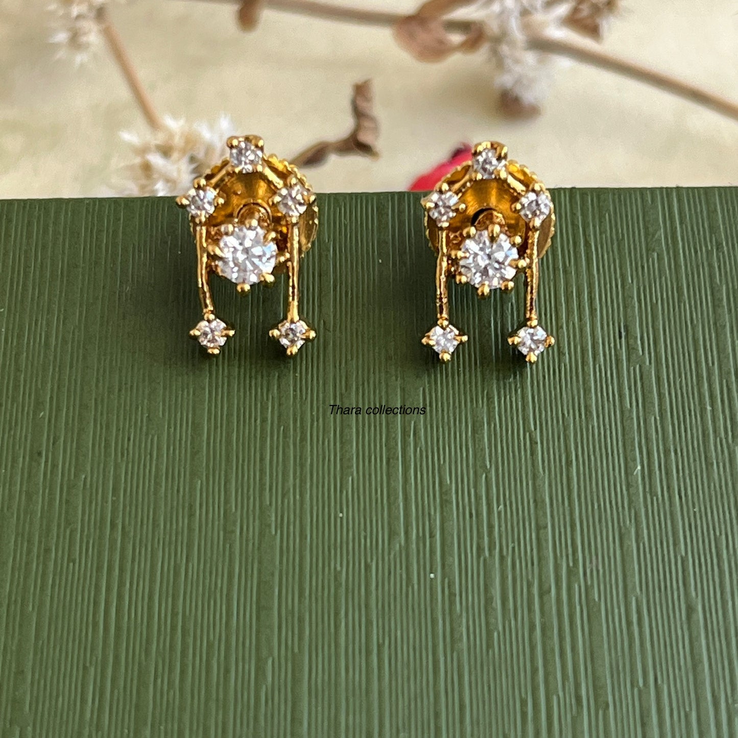 Classic CZ Tennis Necklace Set – Gold-Plated Brilliance with Matching Earrings