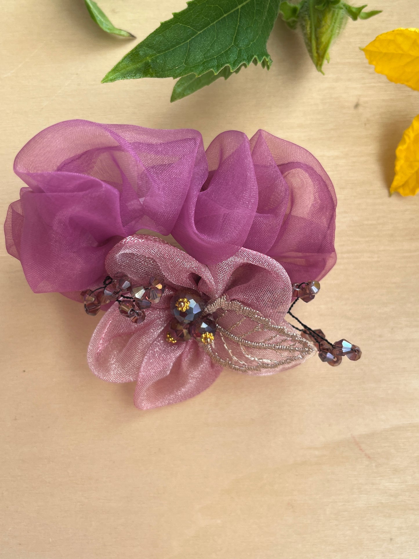 Floral Satin Scrunchies