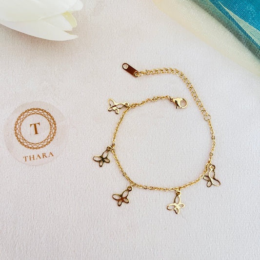 Elegant Butterfly Charm Chain Bracelet