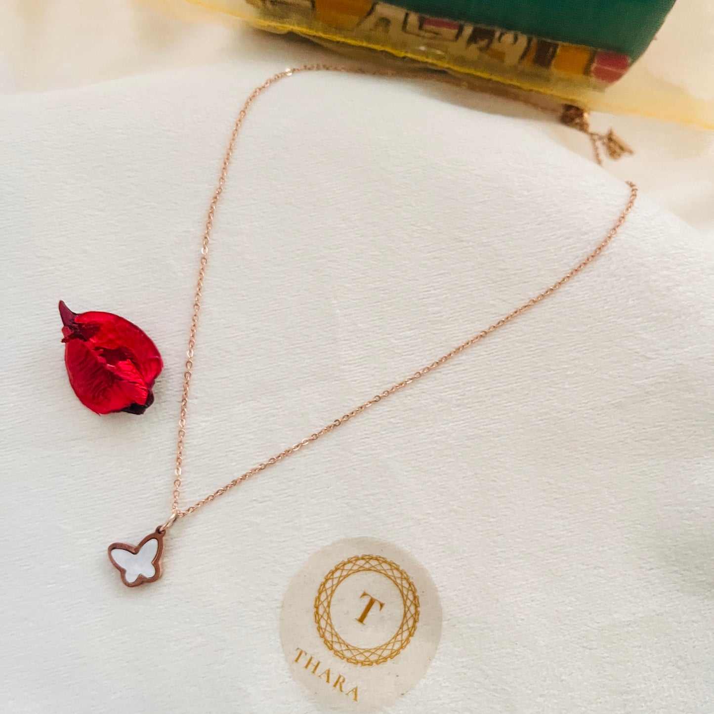 Dual side Pendant RoseGold Chain - Butterfly 1
