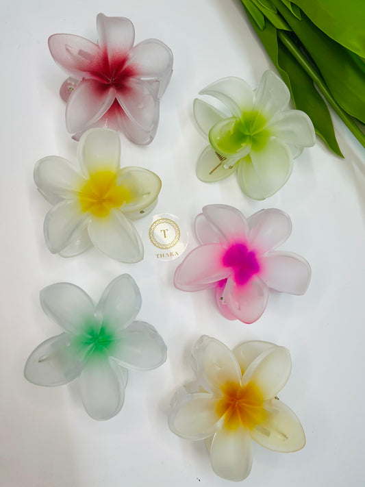 Watercolor Floral Hair Clip Big